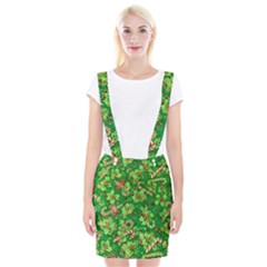 Green Holly Suspender Skirt by Nexatart