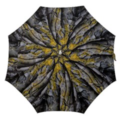 Grey Yellow Stone  Straight Umbrellas by Nexatart