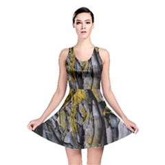 Grey Yellow Stone  Reversible Skater Dress