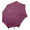 Floral Pink Collage Pattern Hook Handle Umbrellas (Medium) View2