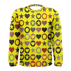 Heart Circle Star Men s Long Sleeve Tee by Nexatart