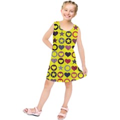 Heart Circle Star Kids  Tunic Dress by Nexatart