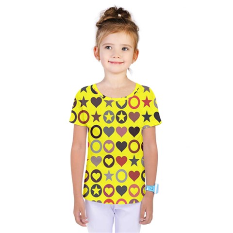 Heart Circle Star Kids  One Piece Tee by Nexatart