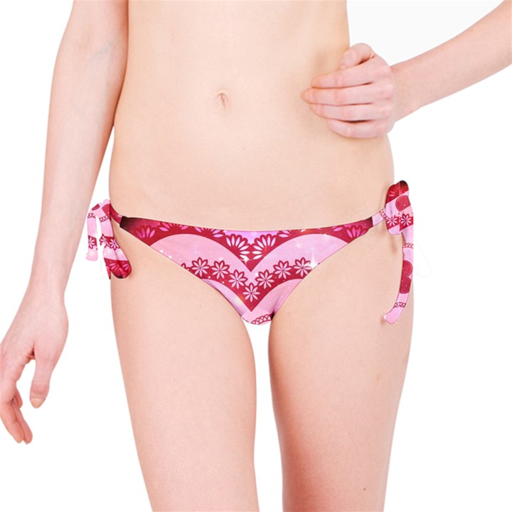 Heart Background Lace Bikini Bottom