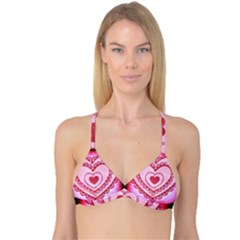 Heart Background Lace Reversible Tri Bikini Top by Nexatart