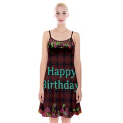 Happy Birthday! Spaghetti Strap Velvet Dress by Nexatart