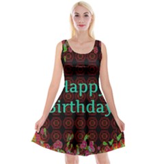 Happy Birthday! Reversible Velvet Sleeveless Dress by Nexatart