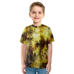 Grunge Texture Retro Design Kids  Sport Mesh Tee