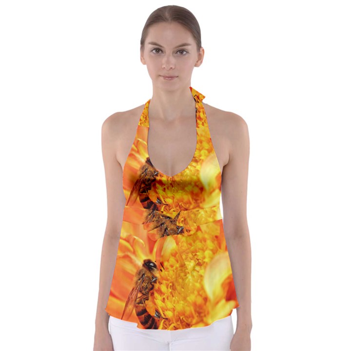 Honey Bee Takes Nectar Babydoll Tankini Top