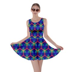 Honeycomb Fractal Art Skater Dress by Nexatart