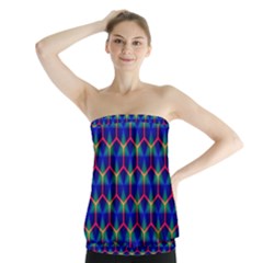 Honeycomb Fractal Art Strapless Top