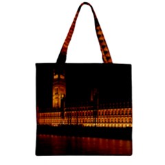 Houses Of Parliament Zipper Grocery Tote Bag