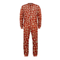 Holiday Snow Snowflakes Red Onepiece Jumpsuit (kids) by Nexatart