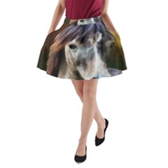 Horse Horse Portrait Animal A-line Pocket Skirt by Nexatart