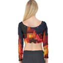 Market Christmas Light Long Sleeve Crop Top View2