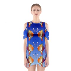 Illustration Fish Pattern Shoulder Cutout One Piece by Nexatart