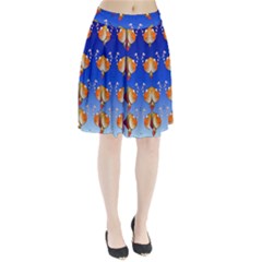 Illustration Fish Pattern Pleated Skirt