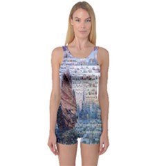 Hong Kong Travel One Piece Boyleg Swimsuit by Nexatart