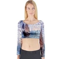 Hong Kong Travel Long Sleeve Crop Top