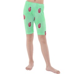 Ladybug Pattern Kids  Mid Length Swim Shorts by Nexatart