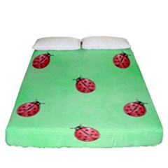 Ladybug Pattern Fitted Sheet (king Size)