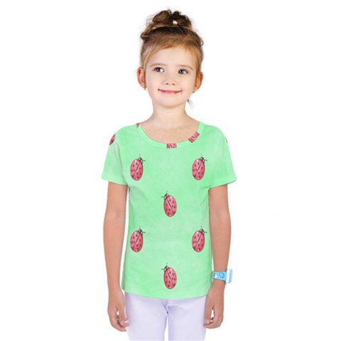 Ladybug Pattern Kids  One Piece Tee by Nexatart