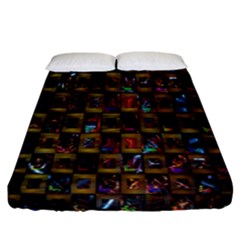 Kaleidoscope Pattern Abstract Art Fitted Sheet (california King Size) by Nexatart