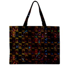 Kaleidoscope Pattern Abstract Art Zipper Mini Tote Bag