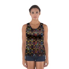 Kaleidoscope Pattern Abstract Art Women s Sport Tank Top 