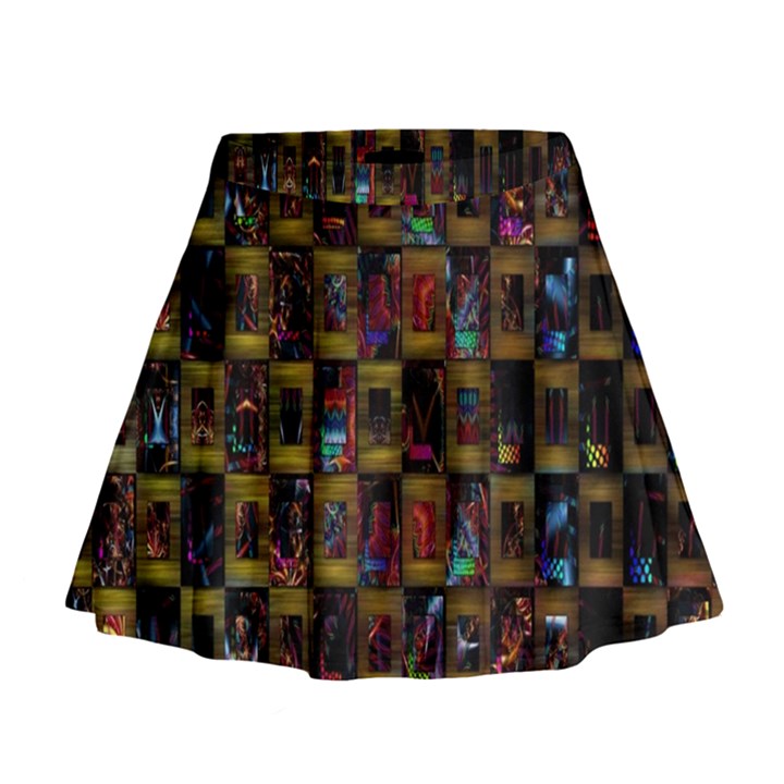 Kaleidoscope Pattern Abstract Art Mini Flare Skirt