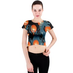 Lampion Crew Neck Crop Top