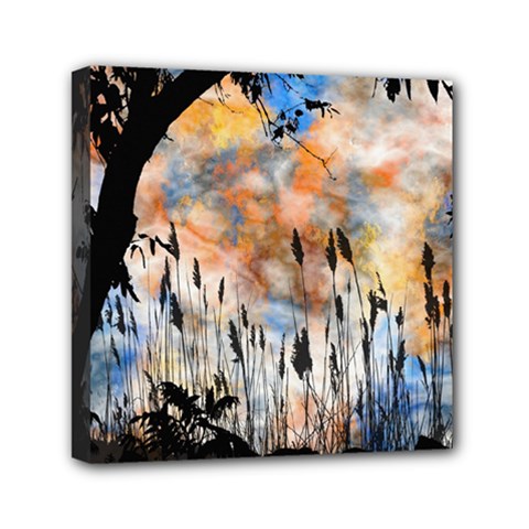 Landscape Sunset Sky Summer Mini Canvas 6  x 6 