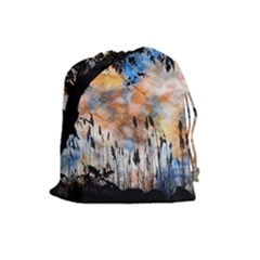 Landscape Sunset Sky Summer Drawstring Pouches (Large) 