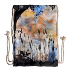 Landscape Sunset Sky Summer Drawstring Bag (Large)