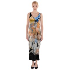 Landscape Sunset Sky Summer Fitted Maxi Dress