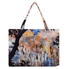 Landscape Sunset Sky Summer Medium Zipper Tote Bag