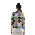 Leather Colorful Diamond Design Wind Breaker (Women) View2