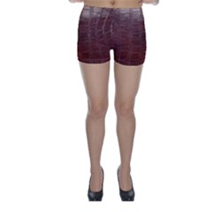 Leather Snake Skin Texture Skinny Shorts