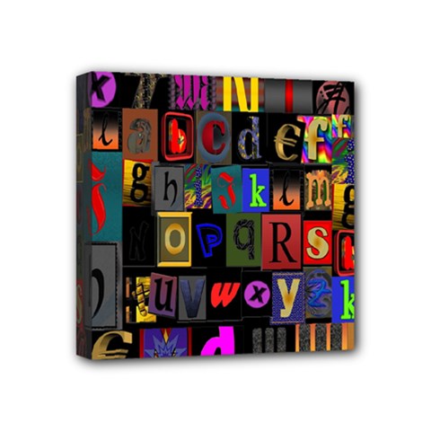 Letters A Abc Alphabet Literacy Mini Canvas 4  X 4 