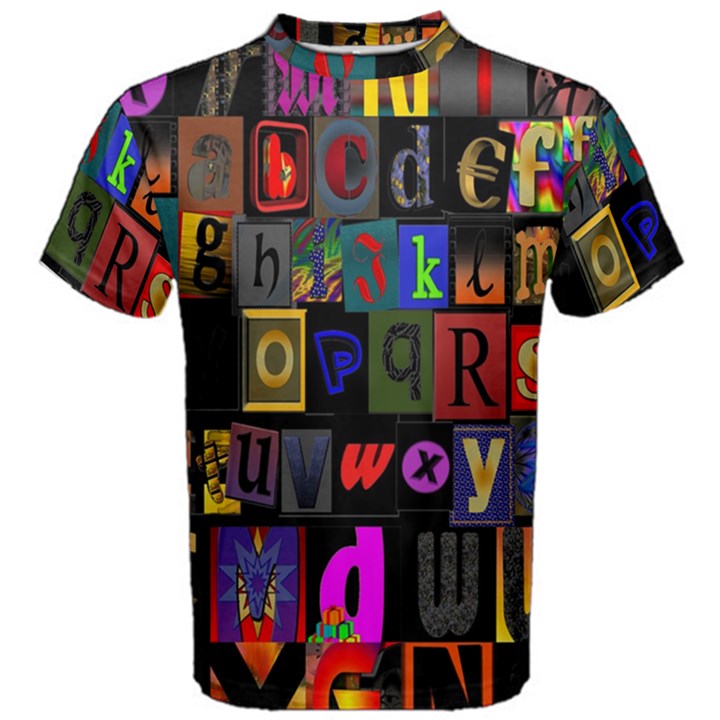 Letters A Abc Alphabet Literacy Men s Cotton Tee