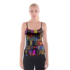 Letters A Abc Alphabet Literacy Spaghetti Strap Top by Nexatart