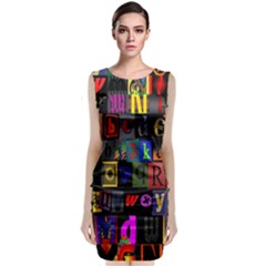 Letters A Abc Alphabet Literacy Classic Sleeveless Midi Dress by Nexatart