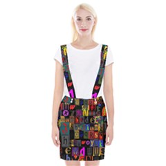 Letters A Abc Alphabet Literacy Suspender Skirt by Nexatart