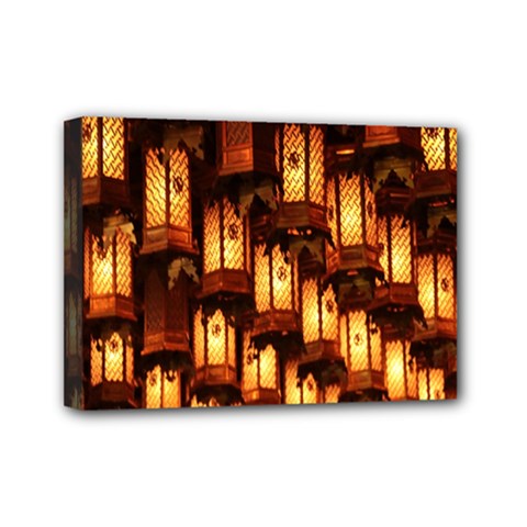 Light Art Pattern Lamp Mini Canvas 7  X 5 