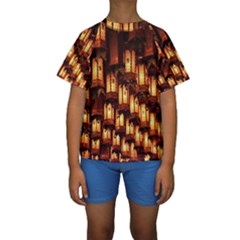 Light Art Pattern Lamp Kids  Short Sleeve Swimwear by Nexatart