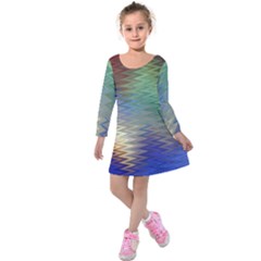 Metallizer Art Glass Kids  Long Sleeve Velvet Dress