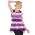 Metallic Pink Glitter Stripes Side Drop Tank Tunic View1