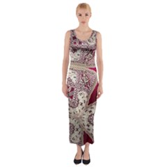 Morocco Motif Pattern Travel Fitted Maxi Dress by Nexatart