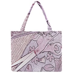 Newspaper Patterns Cutting Up Fabric Mini Tote Bag