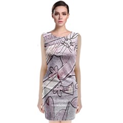 Newspaper Patterns Cutting Up Fabric Classic Sleeveless Midi Dress by Nexatart